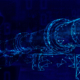 light blue illustrated pipeline graphic on dark blue background