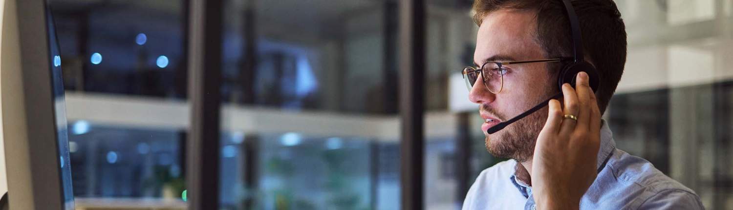 Call center businessman Call center businessman